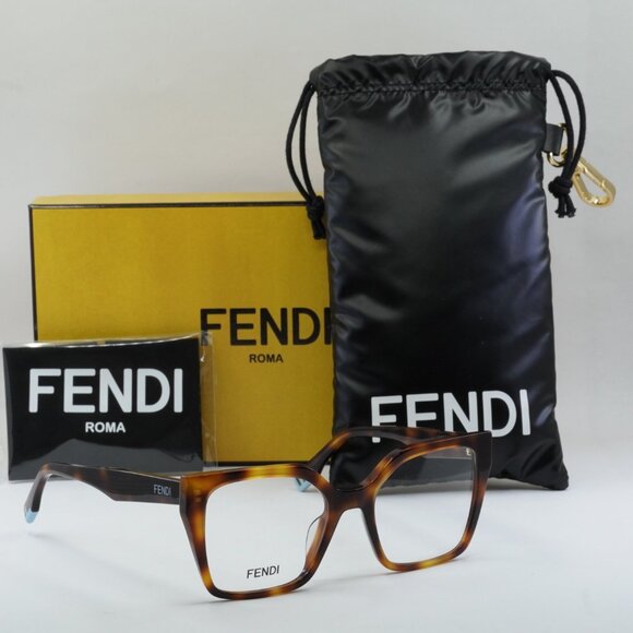 🕶️ New Fendi FE50002I 053 52mm Eyeglasses - Havana Frame - Picture 9 of 9